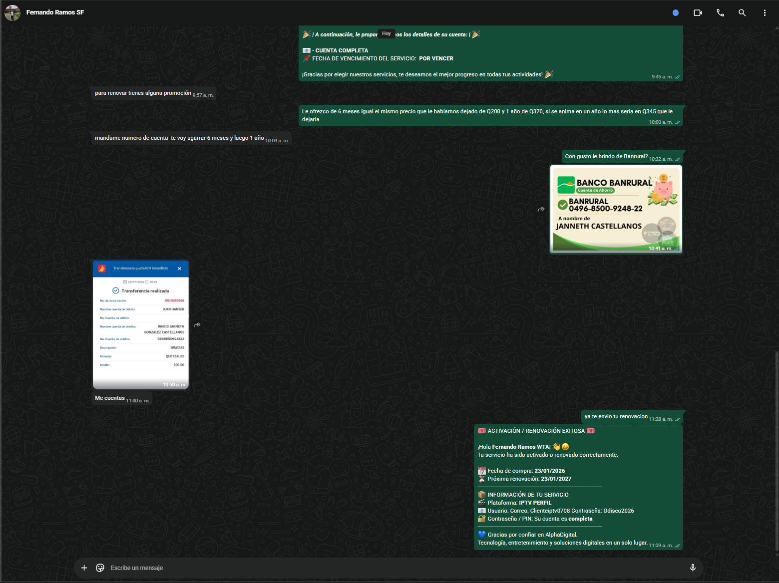 Perfil IPTV (6 Meses)